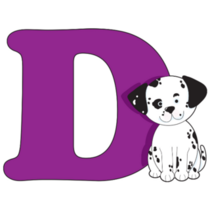 Letter D Dalmatian Sticker