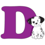 Letter D Dalmatian Sticker