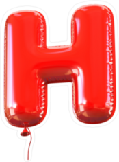 Letter H Balloon Font Sticker