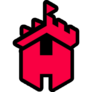Letter H Castle Sticker