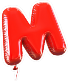 Letter M Balloon Font Sticker