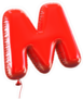 Letter M Balloon Font Sticker