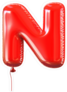 Letter N Balloon Font Sticker