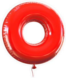 Letter O Balloon Font Sticker