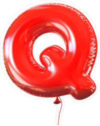 Letter Q Balloon Font Sticker