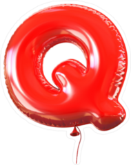 Letter Q Balloon Font Sticker