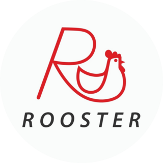 Letter R Rooster Logo Sticker