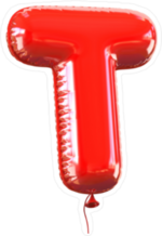 Letter T Balloon Font Sticker