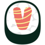 Letter V Sushi Sticker