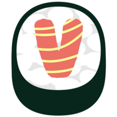 Letter V Sushi Sticker