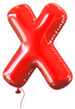 Letter X Balloon Font Sticker