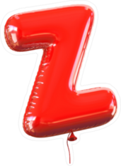 Letter Z Balloon Font Sticker