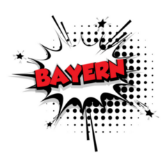 Lettering Bayern, Germany, Country Comic Text Sticker