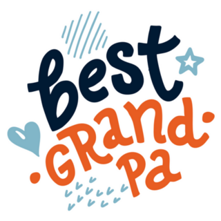 Lettering Best Grandpa Grandparents Day Sticker