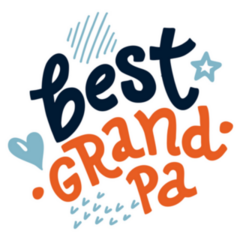 Lettering Best Grandpa Grandparents Day Sticker