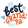 Lettering Best Grandpa Grandparents Day Sticker