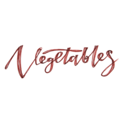 Lettering Brown Vegetables Vegetarian Sticker