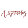 Lettering Brown Vegetables Vegetarian Sticker