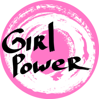 Lettering Girl Power Pink Sticker