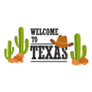 Lettering Illustration Welcome To Texas Cactus Sticker