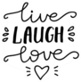 Lettering live, Laugh, Love Cute Doodle Sticker