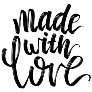 Lettering Made With Love Knitting & Crocheting Sticker
