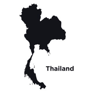 Lettering Map - Thailand Sticker