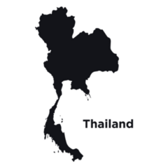 Lettering Map - Thailand Sticker