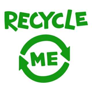 Lettering Recycle Me With Arrow Sticker