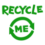 Lettering Recycle Me With Arrow Sticker
