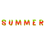 Lettering Summer Gradient Sticker