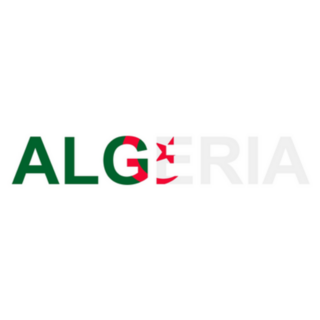 Letters Algeria National Flag Sticker