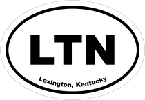 Lexington, Kentucky Oval Stickers