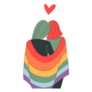 Lgbt Concept Rainbow Couple Pride Sticker