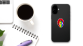 Lgbt Rainbow Tongue Love Sticker on a Phone (New) example