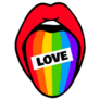 Lgbt Rainbow Tongue Love Sticker