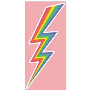 Lgbtq Lightning Icon Retro Sticker