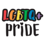 Lgbtq+ Pride Doodle Rainbow Text Sticker