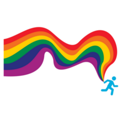 Lgbtq Rainbow Flag From Blue Icon Person Sticker 