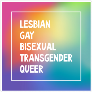 Lgbtq Sign Blurred Rainbow Sticker