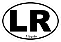 Liberia Lr Oval Sticker