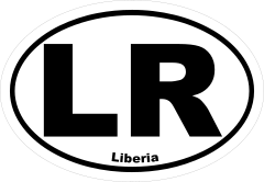 Liberia Lr Oval Sticker