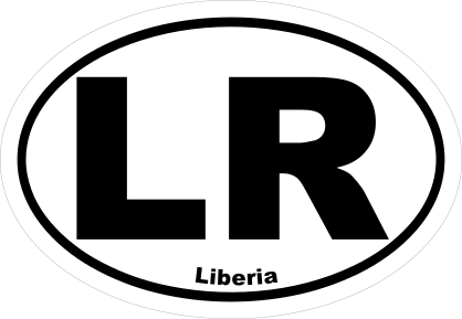 Liberia Lr Oval Sticker