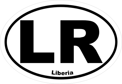 Liberia Lr Oval Sticker