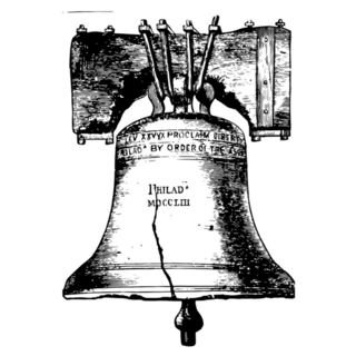 Liberty Bell American Independence Pennsylvania Sketch Sticker