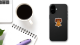 Liberty Bell Pennsylvania Cartoon Illustration Sticker on a Phone (New) example