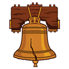 Liberty Bell Pennsylvania Cartoon Illustration Sticker