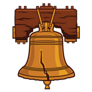 Liberty Bell Pennsylvania Cartoon Illustration Sticker