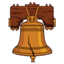 Liberty Bell Pennsylvania Cartoon Illustration Sticker