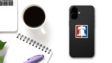Liberty Bell Pennsylvania Sticker on a Phone (New) example